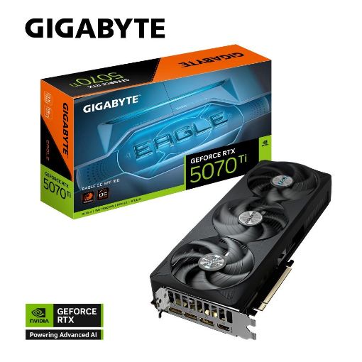 Obrázek GIGABYTE VGA NVIDIA GeForce RTX 5070 Ti EAGLE OC 16G, 16G GDDR7, 3xDP, 1xHDMI