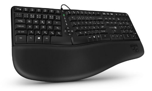 Obrázek CONNECT IT Klávesnice FOR HEALTH ERGO drátová ergonomická klávesnice, CZ + SK, černá
