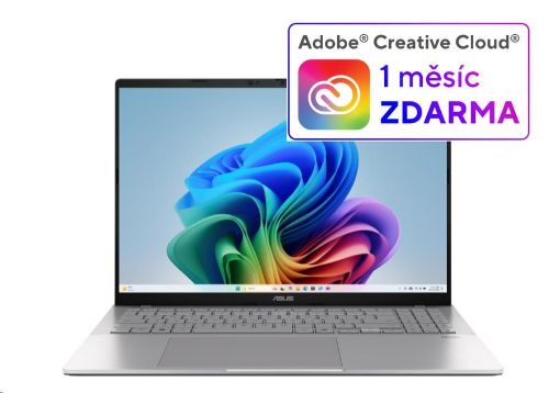 Obrázek ASUS NTB Vivobook S 16 (S3607QA-PL019W), QS X1E-26-100, 16" 2560 x 1600, 16GB, 1TB SSD, Adreno, W11 Home, Silver