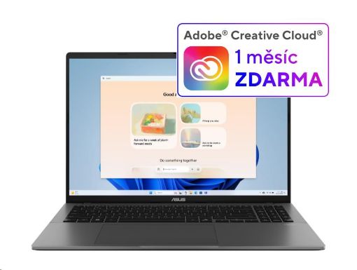 Obrázek ASUS NTB Vivobook S 16 (S3607CA-RP020W), Ultra 7-255H, 16" 1920 x 1200, 16GB, 512GB SSD, Intel Graphics, W11 Home, Gray