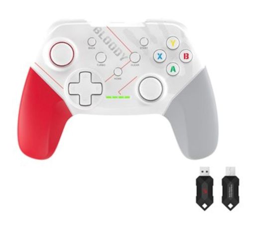Obrázek A4tech Bloody GPW50, gamepad, Dual mode 2,4G+USB, bílá