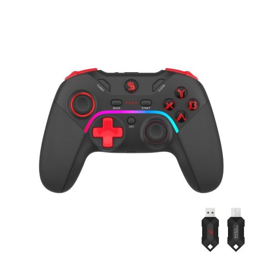Obrázek A4tech Bloody GPW70, gamepad, RGB, Dual mode 2,4G+USB, černá