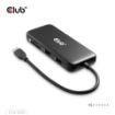 Obrázek Club3D Dokovací stanice 8v1, USB-C 3.2, 1xHDMI, 1xDP, 2xUSB, 1xmicroSD/SD, 1xUSB-C PD100W, 1xRJ45, černá