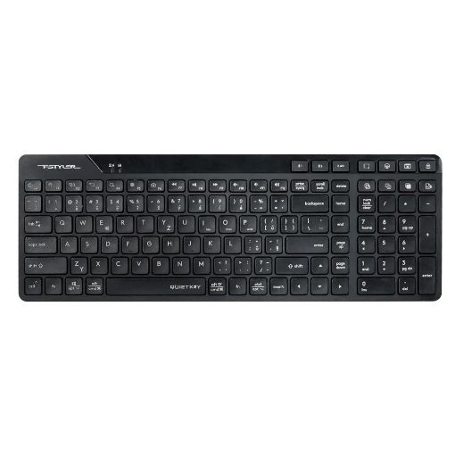Obrázek A4tech FStyler FBK27C AS, bezdrátová Dual mode Bluetooth+2,4G klávesnice, CZ, černá