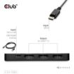 Obrázek Club3D hub MST (Multi Stream Transport) DisplayPort 1.4 na 3x HDMI 8K60Hz (M/F)