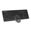 Obrázek A4tech FG2400 Air2, bezdrátový kancelářský set klávesnice s myší, CZ, černá