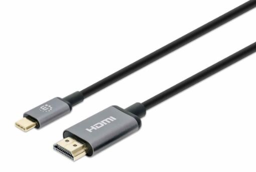 Obrázek Manhattan kabel USB-C na HDMI, USB-C Male na HDMI Male, 2m, černá