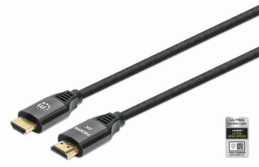 Obrázek Manhattan kabel HDMI s Ethernetem, HDMI Male na Male, 1m, černá