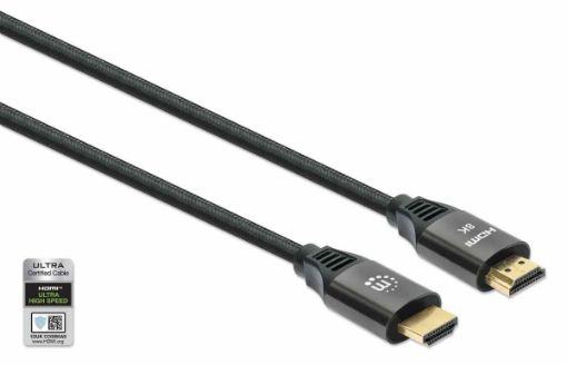 Obrázek Manhattan kabel HDMI s Ethernetem, HDMI Male na Male, 2m, černá