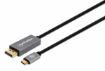 Obrázek Manhattan kabel USB-C na DisplayPort 1.4, USB-C Male na DisplayPort Male, 2m, černá