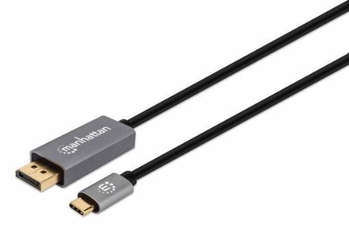 Obrázek Manhattan kabel USB-C na DisplayPort 1.4, USB-C Male na DisplayPort Male, 2m, černá