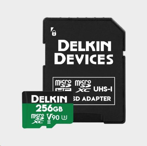 Obrázek Delkin microSD Power 2000x UHS-II (V90) R300/W250 256GB