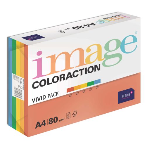 Obrázek Antalis Papír Image Coloraction Mix intenzivní 5x20 A4 (80g/100ks)