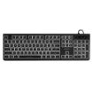 Obrázek EVOLVEO Klávesnice K1010, Tichá, Drátová USB, Podsvícení, CZ+SK, Černá
