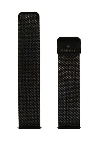 Obrázek Garett univerzální řemínek 22 mm, černý kovový, typ Mesh