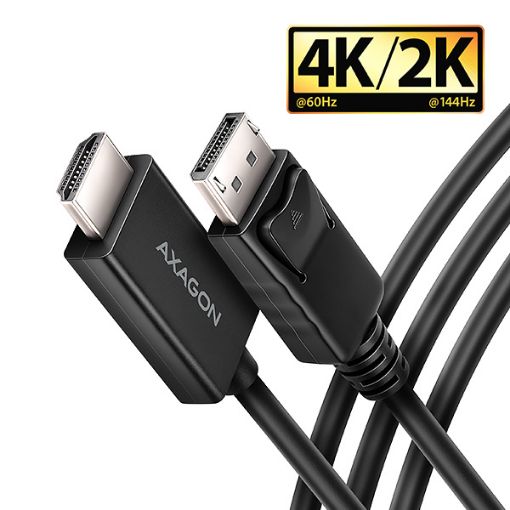 Obrázek AXAGON RVD-HI20C2, DisplayPort -> HDMI 2.0b redukce / kabel 1.8m, 4K/60Hz
