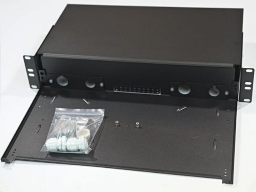 Obrázek Optická vana výsuvná 2U, modulární bez čela, černá