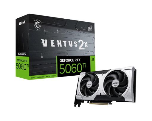 Obrázek MSI VGA NVIDIA GeForce RTX 5060 Ti 8G VENTUS 2X OC PLUS, RTX 5060 Ti, 8GB GDDR7, 3xDP, 1xHDMI