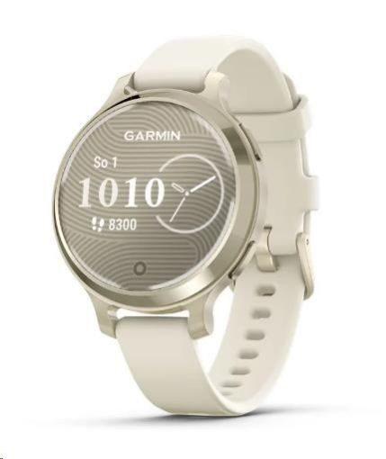 Obrázek Garmin Lily 2 Active Lunar Gold Bone silicon band, EU