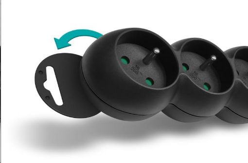 Obrázek CONNECT IT prodlužovací kabel 230 V, 5 zásuvek, 2 m, s vypínačem (černý)