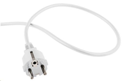 Obrázek PREMIUMCORD Kabel Flexo síťový třížilový 230V s úhlovou vidlicí 2m bílá