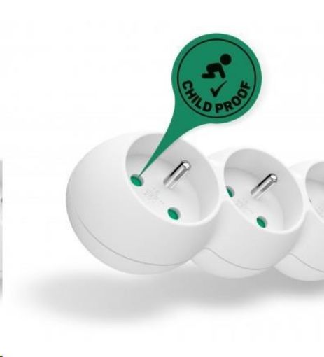 Obrázek CONNECT IT prodlužovací kabel 230V, 6 zásuvek, 3 m, bez vypínače (bílý)