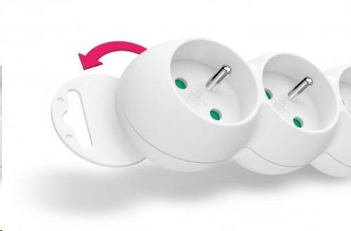 Obrázek CONNECT IT prodlužovací kabel 230 V, 6 zásuvek, 5 m, s vypínačem (bílý)