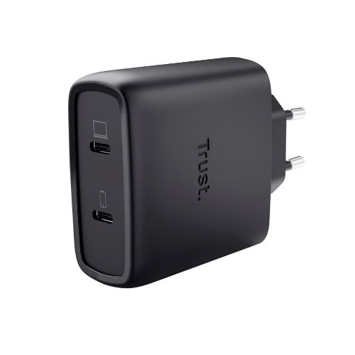 Obrázek TRUST GaN Nabíječka MAXO 65W 2-Port, USB-C, černá