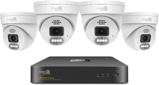 Obrázek iGET HOMEGUARD HGNVK84804 - kamerový PoE set 2K NVR 8CH + 4x venkovní kamera se zvukem