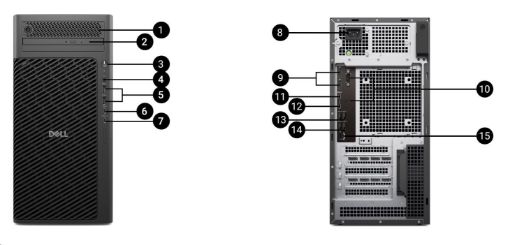 Obrázek DELL PC Pro Max Tower T2 FCT2250/500W/TPM/U7-265/32GB/1TSSD/INvidia RTX 2000 Ada/vPro/Kb/Mouse/W11 Pro/3Y PS NBD