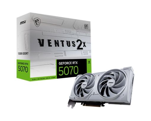 Obrázek MSI VGA NVIDIA GeForce RTX 5070 12G VENTUS 2X OC WHITE, RTX 5070, 12GB GDDR7, 3xDP, 1xHDMI