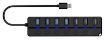 Obrázek CONNECT IT USB Hub Mighty Switch 2, 4xUSB 3.0, 3xUSB 2.0, externí, černá