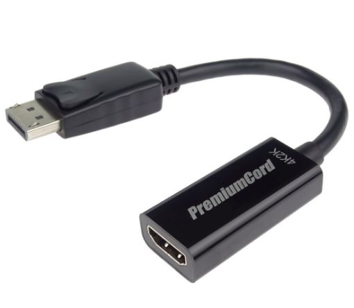 Obrázek PremiumCord adaptér DisplayPort - HDMI Male/Female, support 3D, 4K*2K@60Hz