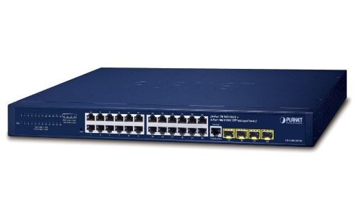 Obrázek Planet switch GS-4210-24T4S, L2/L4, 24x 1000Base-T, 4x SFP, web, SNMP V3, VLAN, QOS, IPV6