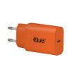 Obrázek Club3D Nabíječka, USB-C, Power Delivery 15V/2A, 2-pack, oranžová