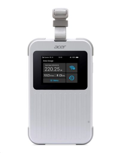 Obrázek ACER Router Connect Enduro M6E,5G,LTE,2.4" touch display,Wifi,NFC,USB-C,2.4GHz,8000mAh,White