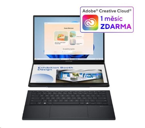 Obrázek ASUS NTB Zenbook Duo (UX8406CA-OLED067X), Ultra 7 255H, 14" 3K, 32GB, 1TB SSD, Intel Arc, W11 Pro, Inkwell Gray
