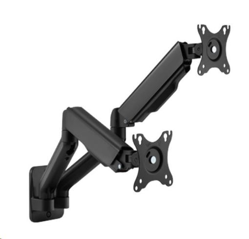 Obrázek Držák monitoru Brateck LDA32-114E dvě ramena vedle sebe mechanická pružina nástěnný