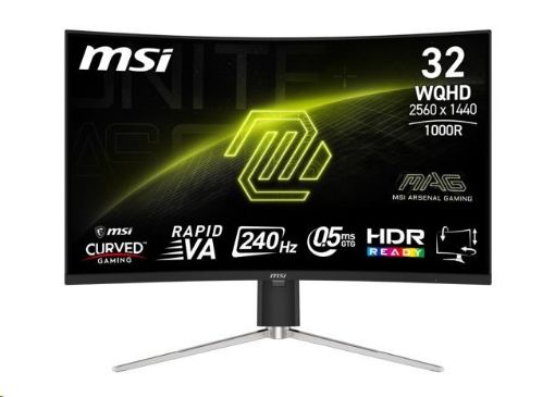 Obrázek MSI LCD MAG 325CQRXF E2, 31.5", 2560x1440, Rapid VA, 240Hz, 0,5ms, VESA 100x100, Black
