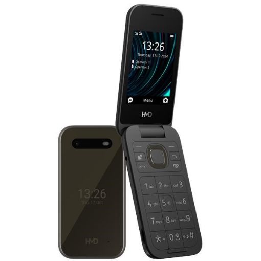 Obrázek HMD Nokia 2660 Flip Dual SIM, 4G, černá (2025), (CZ, SK, HU)