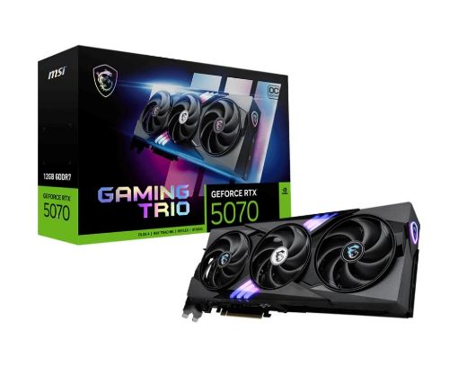 Obrázek MSI VGA NVIDIA GeForce RTX 5070 12G GAMING TRIO OC, RTX 5070, 12GB GDDR7, 3xDP, 1xHDMI
