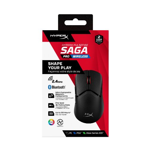 Obrázek HyperX Pulsefire Saga Wireless - Gaming Mouse (černá) - Myš