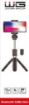 Obrázek WG - Selfie tyč WG 6, Selfie tyč + tripod, teleskopická, s bluetooth tlačítkem, černá
