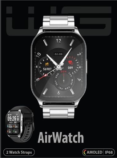 Obrázek WG - Chytré hodinky WG AirFlexOne, pánské, 2x řemínek, stříbrná