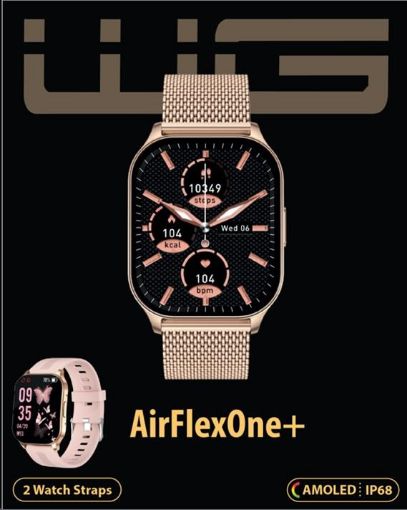 Obrázek WG - Chytré hodinky WG AirFlexOne+, dámské, 2x řemínek, zlatá