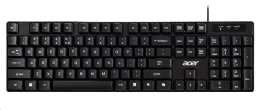 Obrázek ACER drátová klávesnice AKW100,USB 2.0,5 mil. úhozů,voděodolná,Black