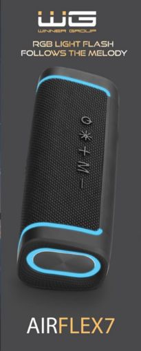 Obrázek WG - Bluetooth Speaker WG AirFlex7, 10W, TWS, LED, černá