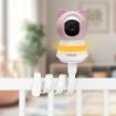 Obrázek EVOLVEO Baby Monitor N5, Set videochůvičky s 360° dohledem, obousměrnou komunikací a ukolébavkami, růžová
