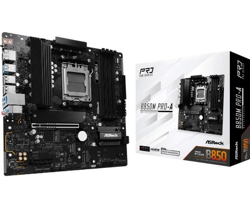Obrázek ASRock MB Sc AM5 B850M PRO-A, AMD B850, 4xDDR5, 1xDP, 1xHDMI, mATX