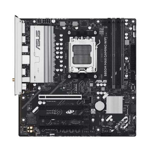 Obrázek ASUS MB Sc AM5 B850M MAX GAMING WIFI, AMD B850, 4xDDR5, 1xDP, 1xHDMI, WiFi, mATX